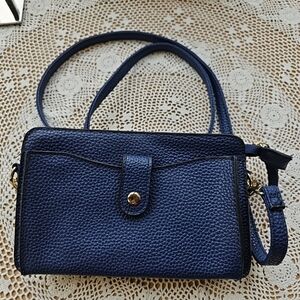 Blue Crossbody with Wallet insert.
